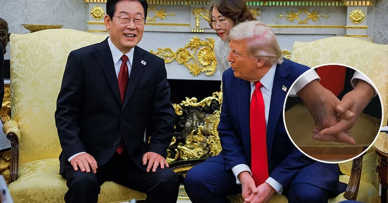 Trump ın elindeki koyu leke dikkat çekti! Sözcü Gazetesi