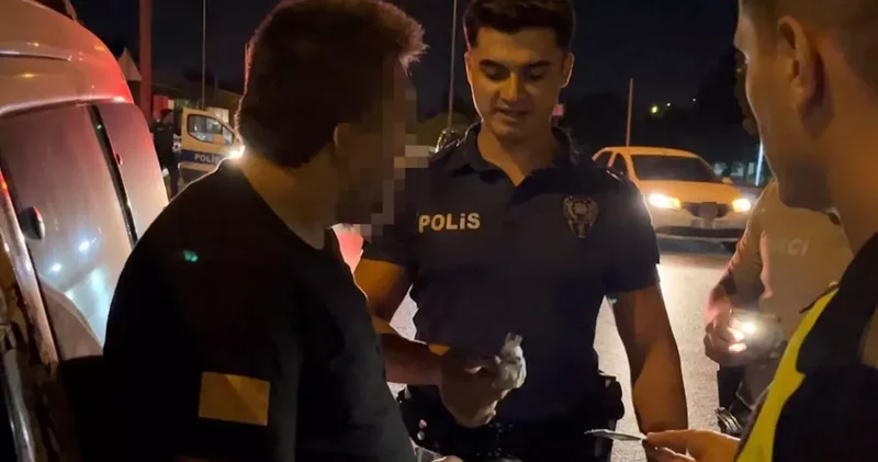 Uygulama noktasında ilginç anlar: Polis de salaktı zaten görmeyecekti bunu
