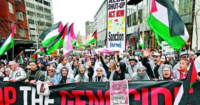 Avustralya’nın en büyük eylemi Gazze Dünya Haberleri