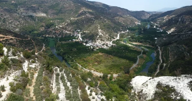 Hatay ın saklı cenneti Aknehir dronla görüntülendi Hatay Haberleri