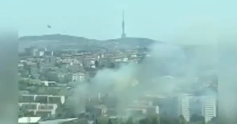 SON DAKİKA: İTÜ de otluk alanda korkutan yangın: Müdahale sürüyor