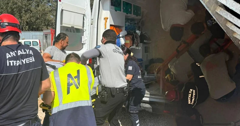 Su deposuna düşerek bacağı kırılan işçiyi itfaiye kurtardı!