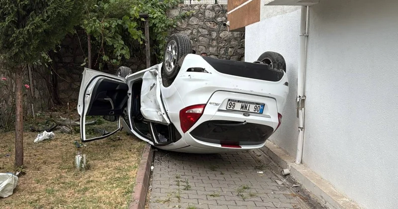 Karabük te feci kaza: 2 metreden apartman boşluğuna düştü