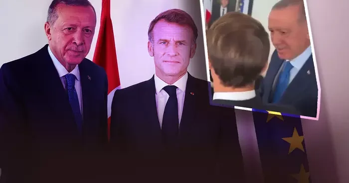 Erdoğan ın esprili girişi damga vurdu! Macron ile dikkat çeken diyalog: İyi olduğu da oluyormuş