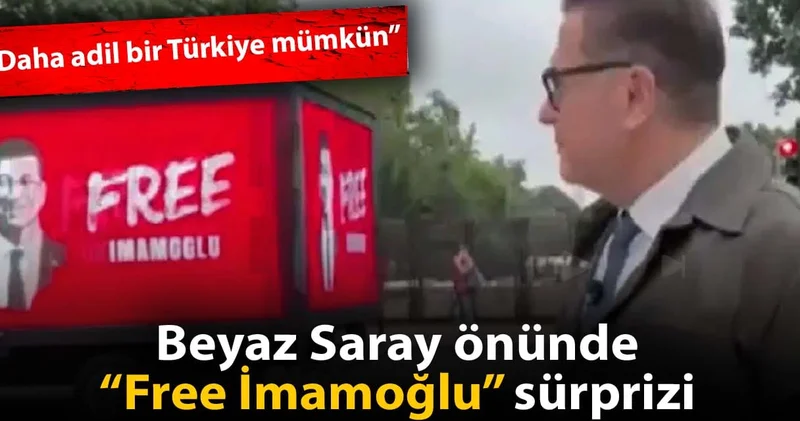 Erdoğan ile Trump görüşürken Beyaz Saray önünde İmamoğlu sürprizi