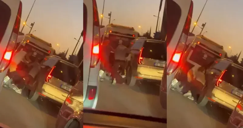Trafikte sürücüyü darbeden motosikletli 2 kişi gözaltına alındı