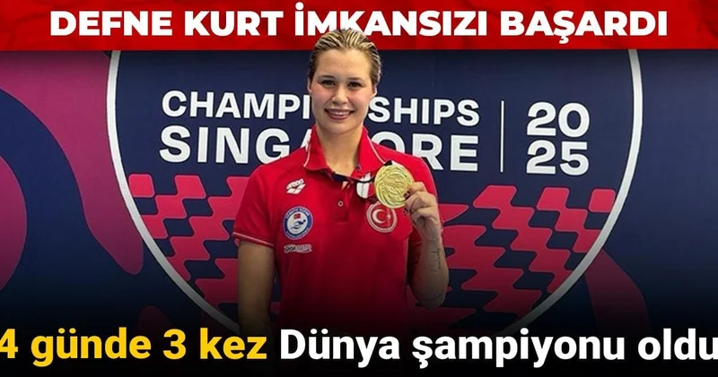 Defne Kurt imkansızı başardı: 4 günde 3 kez Dünya şampiyonu oldu