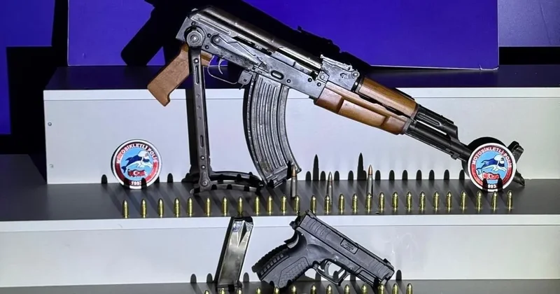 Gitar kutusundan kalaşnikof çıktı