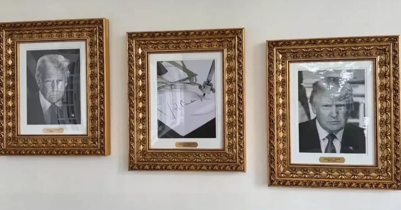 Trump, Biden ın fotoğrafı yerine otomatik imza fotoğrafı koydu