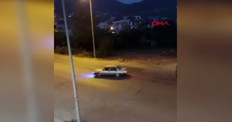 Antalya da iki farklı drift trafik ekiplerinden kaçmadı