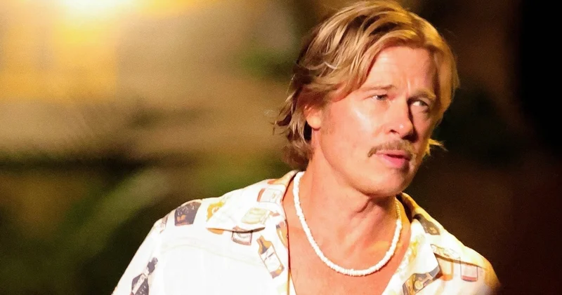 Brad Pitt, rol arkadaşı Lauren Glazier ile yeni filmin setinde magazin haberleri