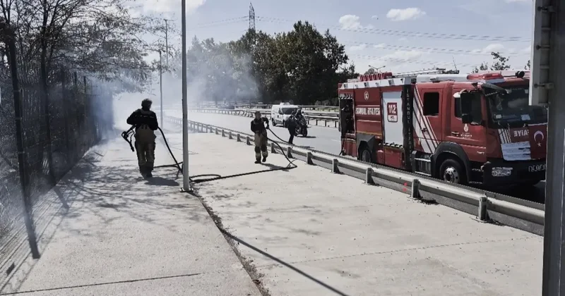 Bayrampaşa Metris Cezaevi’nin yanında korkutan yangın