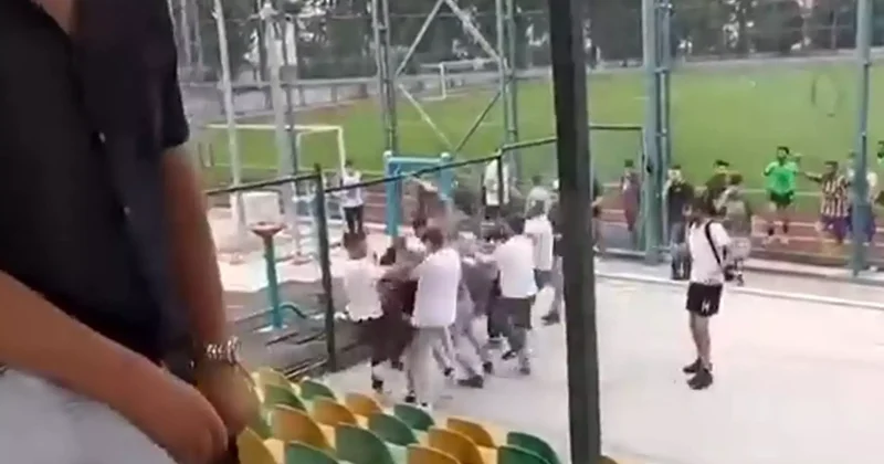 Amatör maçta taraftarlar birbirine girdi; 2 yaralı