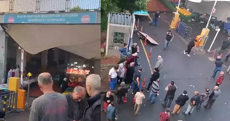 Bayrampaşa’da polisin kavgaya biber gazı ile müdahalesi pazarda alışveriş yapanları etkiledi