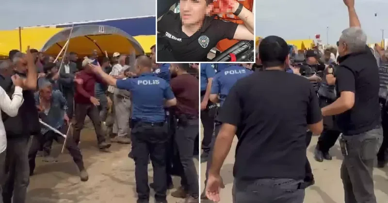 Kurban Pazarı nda Arbede: 2 Polis Yaralandı