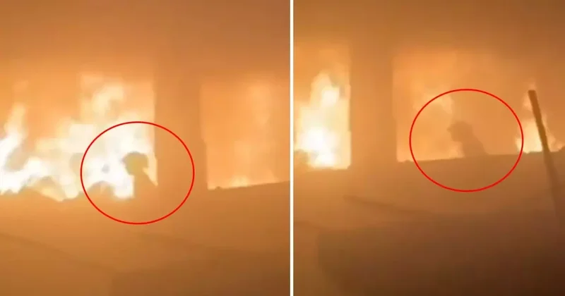 Gazze de sözün bittiği yer! Alevlerin arasında kalan kız çocuğu böyle görüntülendi