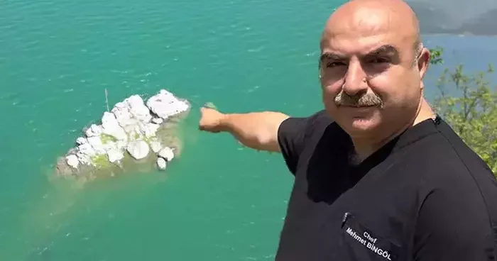 Baraj suları çekildi ortaya çıkan alan tarıma açıldı!