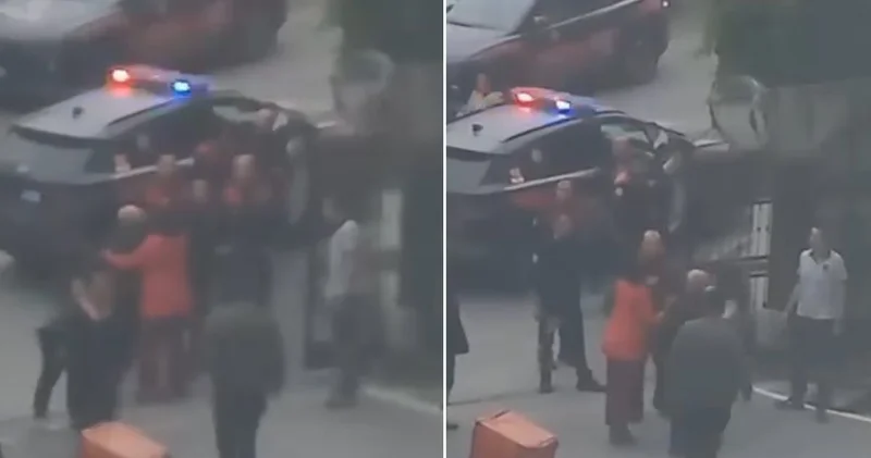 Facianın eşiğinden dönüldü! Bıçaklı saldırganı polis son anda durdurdu