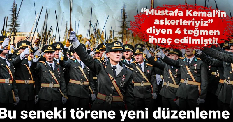 “Mustafa Kemal’in askerleriyiz” diyen 4 teğmen ihraç edilmişti! Bu seneki törene yeni düzenleme