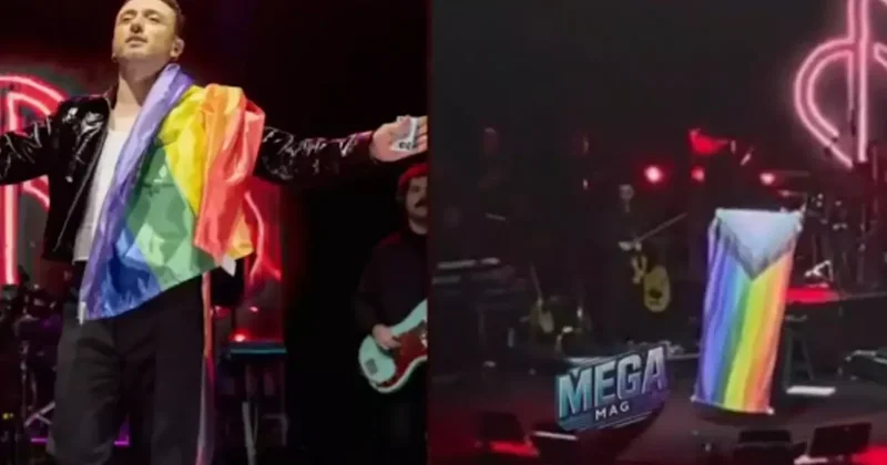 ODTÜ konserinde eşcinsellik propagandası! Matiz öğrencilere LGBT flaması salladı