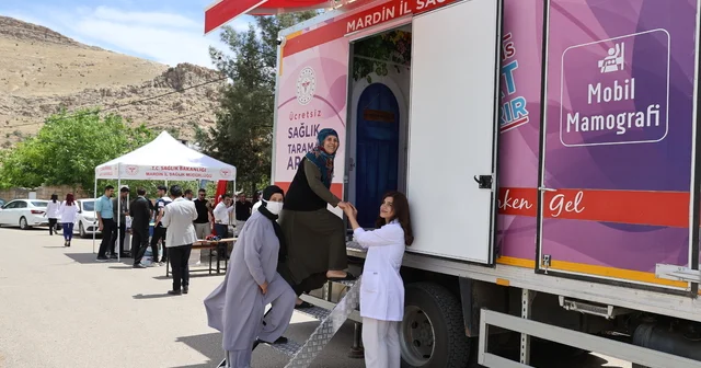 Mardin de mobil mamografi aracıyla kırsaldaki 1000 kadına hizmet verildi Mardin Haberleri