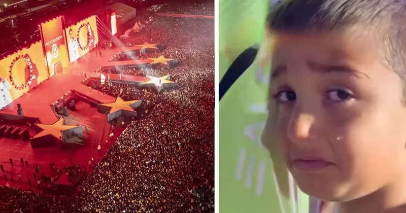 Galatasaraylı yıldızın çocuğundan kutlamalara damga vuran an! Babasından çok o ağladı