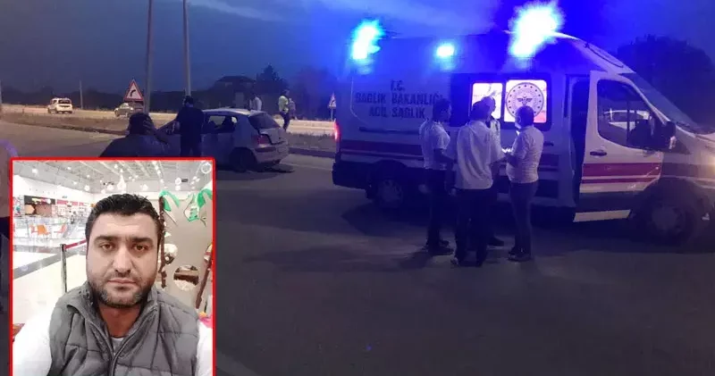 Refüjdeki aydınlatma direğine çarpan otomobilden fırlayıp öldü