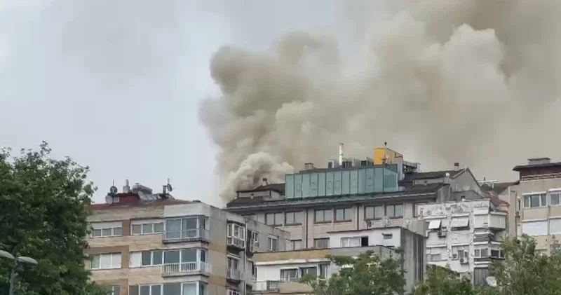 Nişantaşı nda yangın! Dumanlar gökyüzünü kapladı