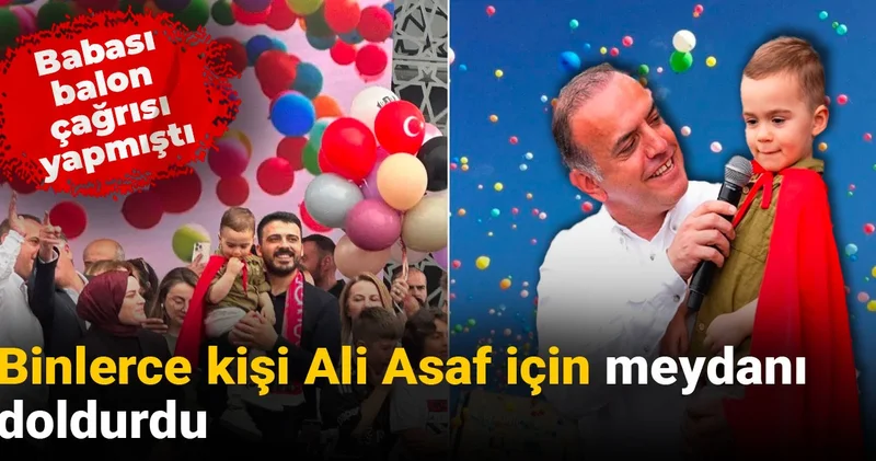 Gökyüzü balonla doldu: Kanseri yenen Ali Asaf ın dileği gerçek oldu!