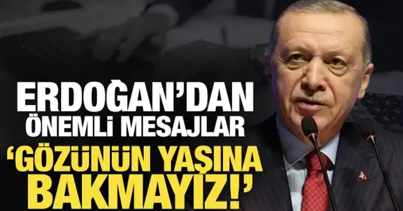 Son Dakika: Erdoğan dan önemli mesajlar: Gözünün yaşına bakmayız!