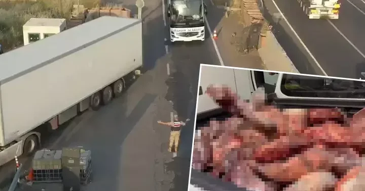 Şanlıurfa’da yolcu otobüsünde bozuk et ve kaçak içki ele geçirildi