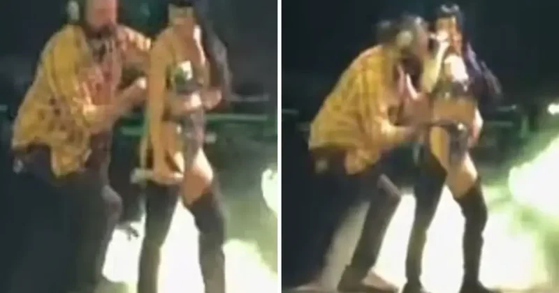 Katy Perry, sahnede şarkı söylediği sırada sütyeni açıldı