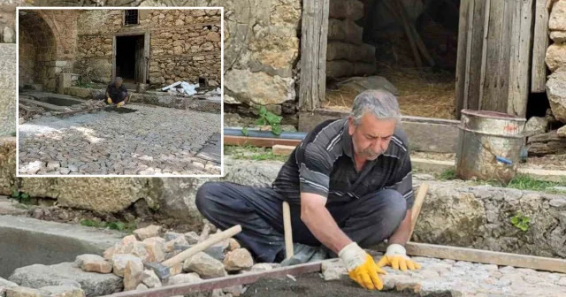 Ekmeğini 45 yıldır taştan çıkarıyor Erzincan Haberleri