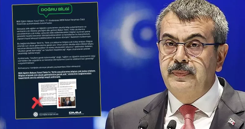 Bakan Tekin in Okula gerek yok sözlerini söylediği iddiası yalanlandı