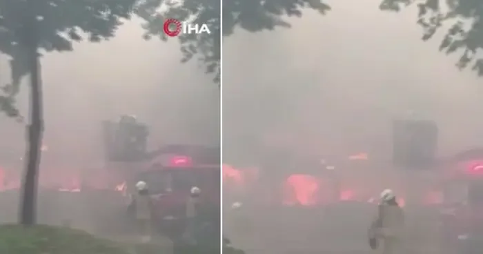 Esenyurt ta bir restoranda yangın paniği! Ekipler sevk edildi
