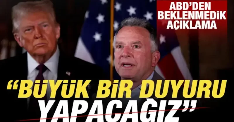 ABD den beklenmedik açıklama: Büyük bir duyuru yapacağız
