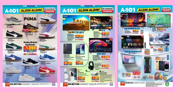 A101 e PUMA spor ayakkabılar geliyor! İşte 26 Haziran 2025 A101 Aldın Aldın Kataloğu