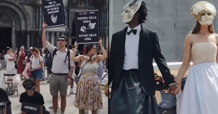 ABD li milyarder Bezos a Venedik te şok! Düğünü protesto edildi