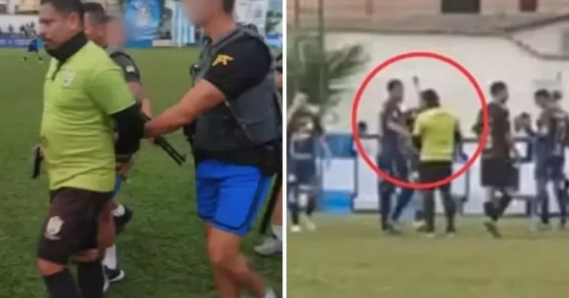 Hakem uyuşturucu operasyonunda sahada kelepçelenerek gözaltına alındı