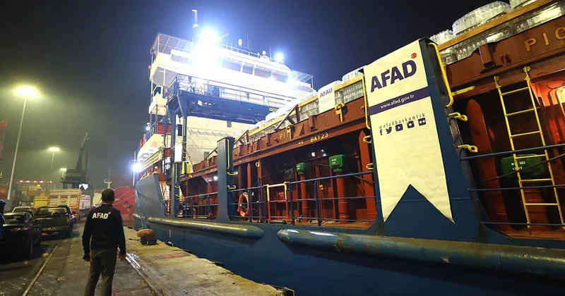 Türkiye den Filistin e 102 ton yardım malzemesi gönderildi