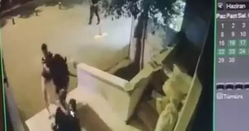 Batman da bıçaklı saldırı kamerada