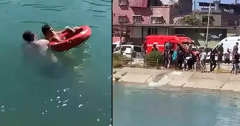 Sulama kanalına düşen Ayaz ı kurtarmak isteyen dayısı boğuldu