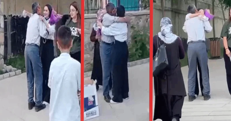 Kızına YKS çıkışı yaptığı duygusal karşılama sosyal medyayı salladı Sözcü Gazetesi