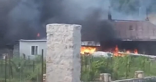 Elazığ’da korkutan yangın VİDEO İZLE