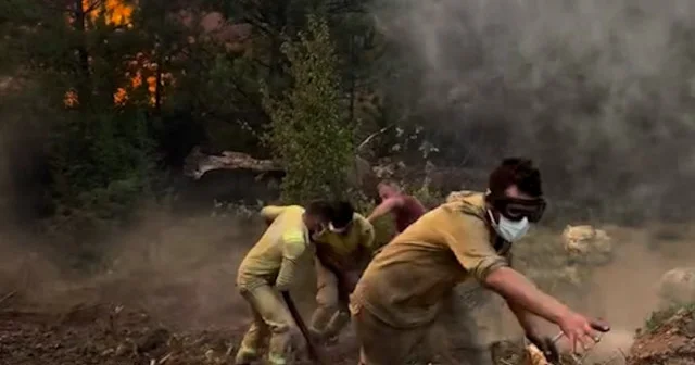 Karabük te orman yangını: Kahramanların zor anları kamerada VİDEO İZLE