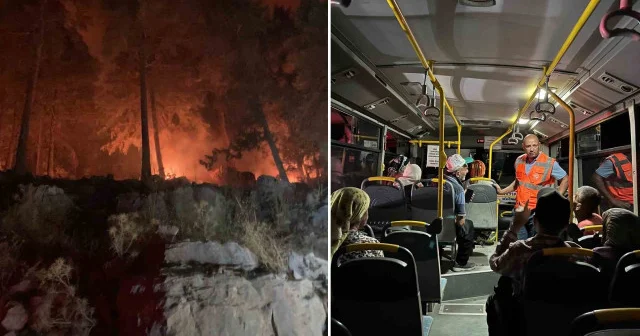 Gazipaşa’da yangın sebebiyle bir mahalle tedbir amaçlı tahliye edildi Antalya Haberleri