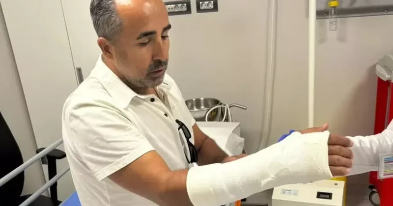 Yıldız futbolcunun çektiği şut kolunu kırdı