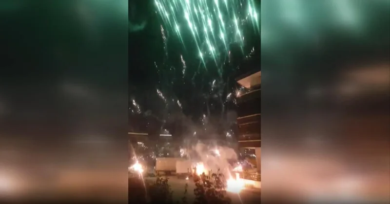 Ankara da düğün sonrası atılan havai fişekler yangına neden oldu
