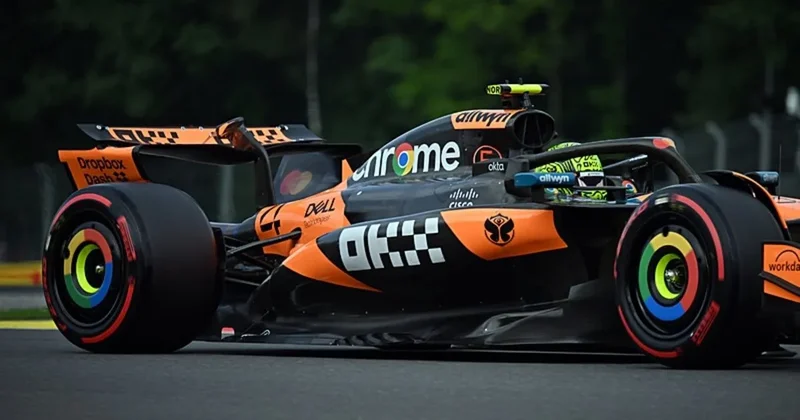 Formula 1 Belçika Prix sinde pole pozisyonu Lando Norris in