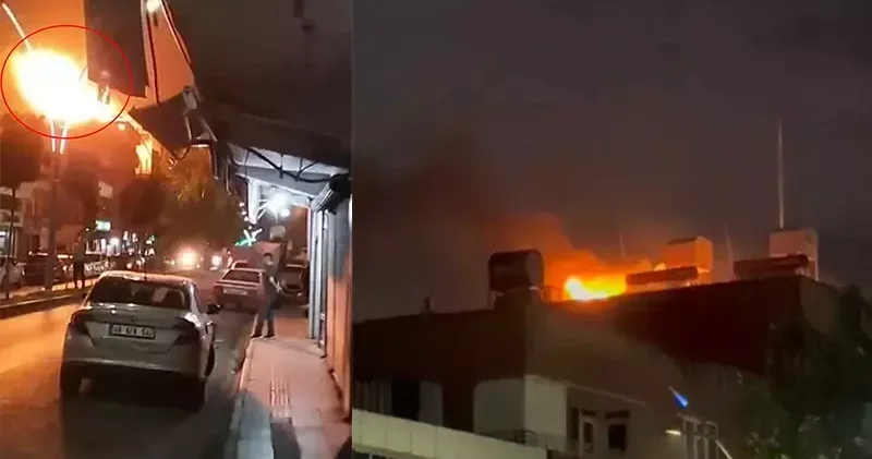 Batman’da çatı katındaki patlama kamerada